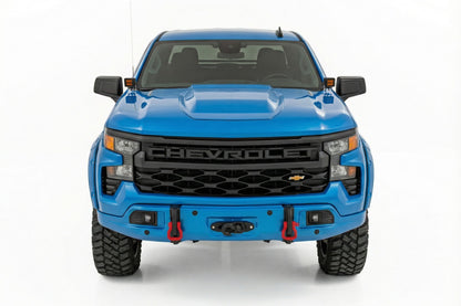 Rough Country | Front FXS Bumper | 12000S | GLT Glacier Blue | Chevy Silverado 1500 (23-26) | 13007-GLT