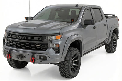 Rough Country | Front FXS Bumper | 12000S | GXD Sterling Grey Metallic | Chevy Silverado 1500 (23-26) | 13007-GXD
