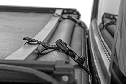 Rough Country | Soft Tri-Fold Bed Cover | 5'7" Bed | with and w/o OE Rail | Toyota Tundra (22-26) | 41419560A