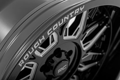 Rough Country 86 Series Wheel | One-Piece | Gloss Black | 20x10 | 8x170 | -19mm | 86201011