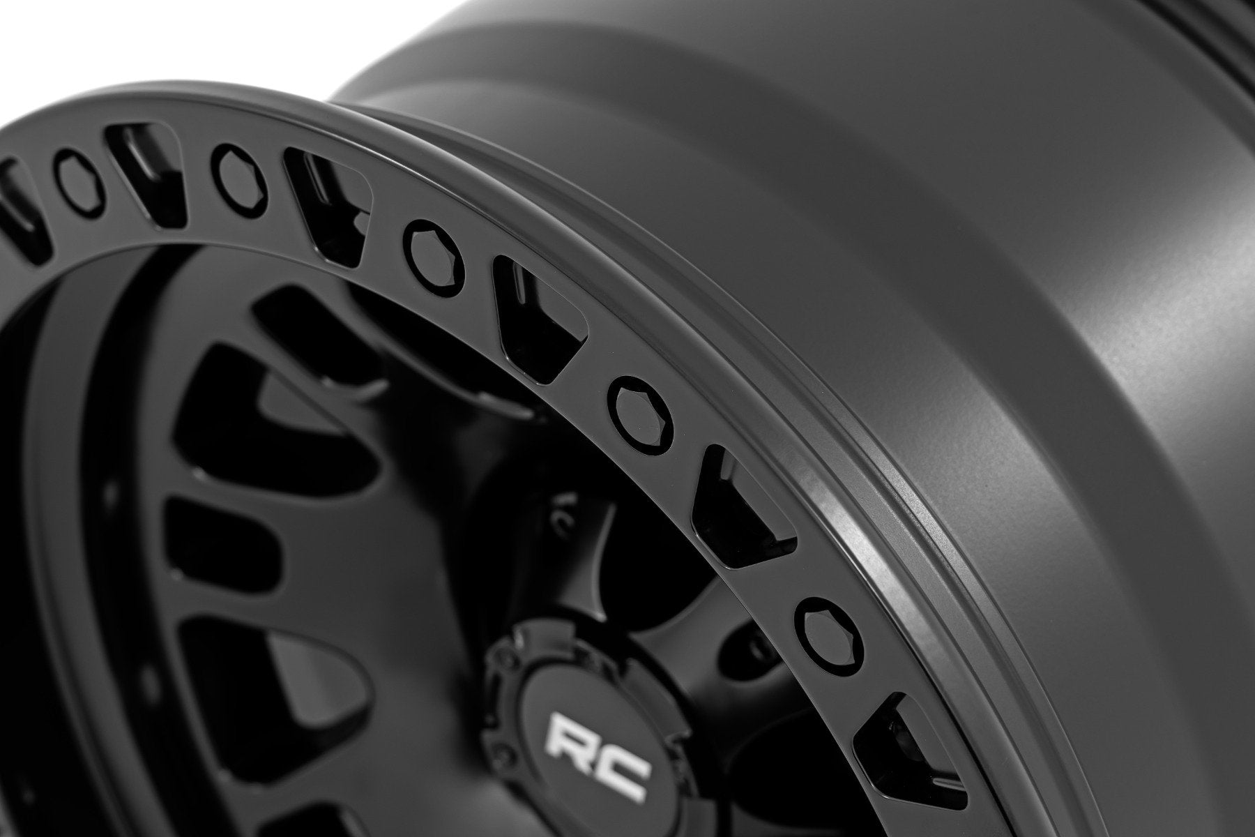 Rough Country 82 Series Wheel | One-Piece | Semi Gloss Black | 15x8 | 5x4.5 | -19mm | 82151813