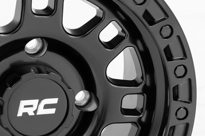 Rough Country 82 Series Wheel | One-Piece | Semi Gloss Black | 14x7 | 4x137 | +10mm | 82140733
