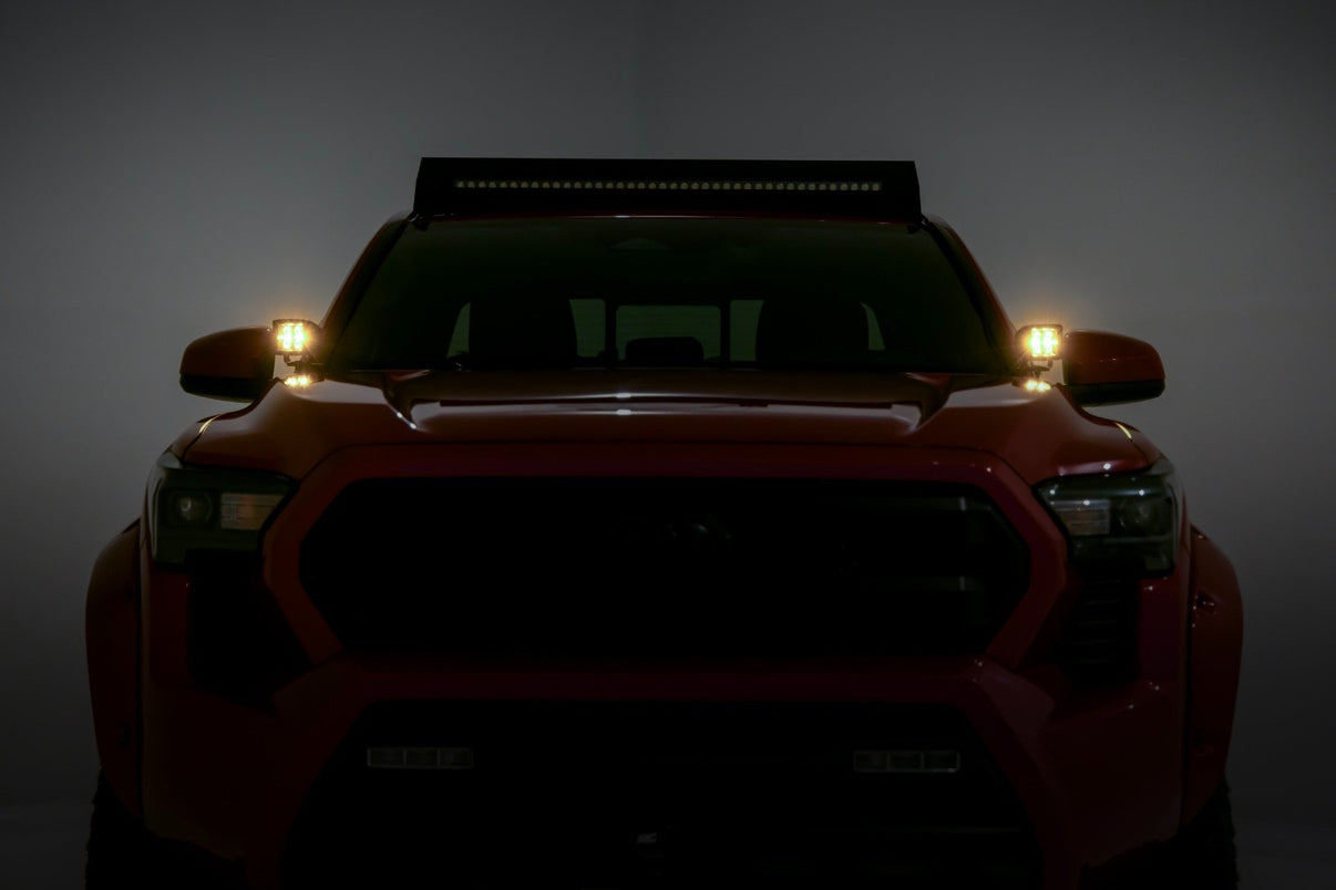LED Light Kit | Ditch Mount | 2" Black Pair | Amber DRL | Toyota Tacoma (24-25) | 72104