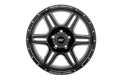 Rough Country 92 Series Wheel | Machined One-Piece | Gloss Black | 18x9 | 6x135 | +0mm | 92180017