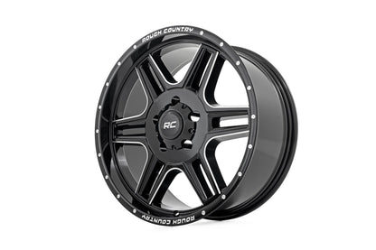 Rough Country 92 Series Wheel | Machined One-Piece | Gloss Black | 20x9 | 5x5.5 | +0mm | 92200914
