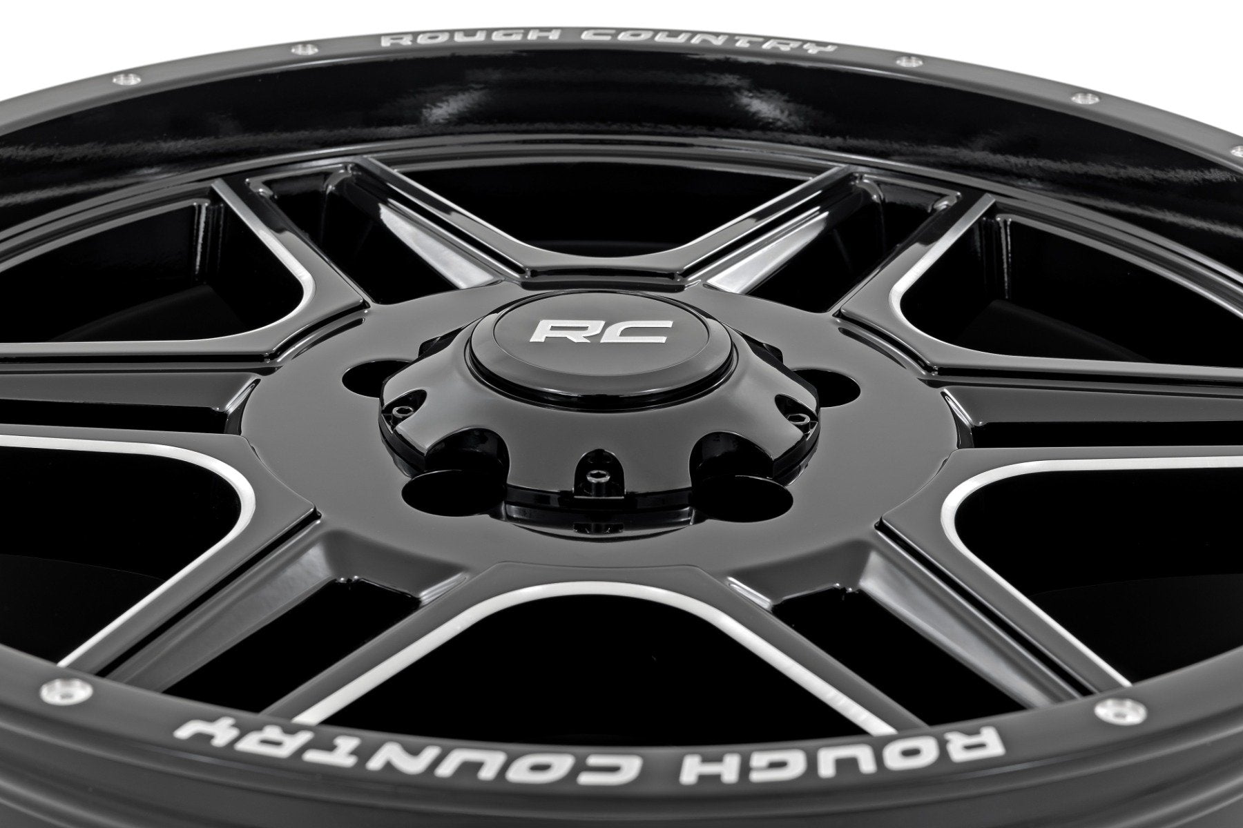 Rough Country 92 Series Wheel | Machined One-Piece | Gloss Black | 20x9 | 6x5.5 | +0mm | 92200912