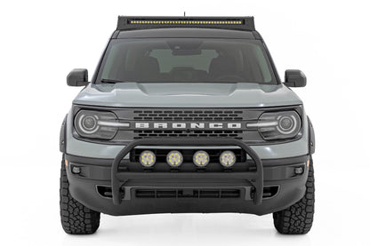 Rough Country | Nudge Bar | w/ Tow Hooks | 4 Inch Round Led (x4) | Ford Bronco Sport (21-24) | 51158