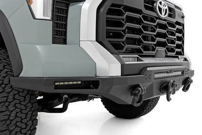 Rough Country | Hybrid Front Bumper | 12000S | Blk LED w/ Amber DRL | Toyota Tundra (22-26) | 72009