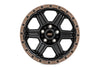 Rough Country | Rough Country 79 Series Wheel | One-Piece | Semi Gloss Black w/Bronze Ring | 18x9 | 6x135 | 0mm | 79180917A