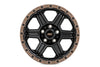 Rough Country | Rough Country 79 Series Wheel | One-Piece | Semi Gloss Black w/Bronze Ring | 18x9 | 6x135 | -12mm | 79181217A