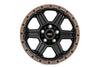 Rough Country 79 Series Wheel | One-Piece | Semi Gloss Black w/Bronze Ring | 18x9 | 5x5 | 0mm | 79180918