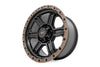 Rough Country | Rough Country 79 Series Wheel | One-Piece | Semi Gloss Black w/Bronze Ring | 18x9 | 6x135 | -12mm | 79181217A