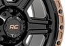Rough Country | Rough Country 79 Series Wheel | One-Piece | Semi Gloss Black w/Bronze Ring | 18x9 | 5x5 | -12mm | 79181218A