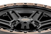 Rough Country 79 Series Wheel | One-Piece | Semi Gloss Black w/Bronze Ring | 18x9 | 6x5.5 |+18mm | 79181812