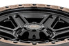 Rough Country | Rough Country 79 Series Wheel | One-Piece | Semi Gloss Black w/Bronze Ring | 18x9 | 6x135 | 0mm | 79180917A