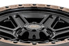 Rough Country | Rough Country 79 Series Wheel | One-Piece | Semi Gloss Black w/Bronze Ring | 18x9 | 6x135 | -12mm | 79181217A