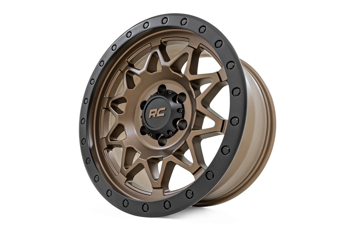 Rough Country 78 Series Wheel | Simulated Beadlock | Bronze/Black | 18x9 | 5x5.5 | -12mm | 78181214