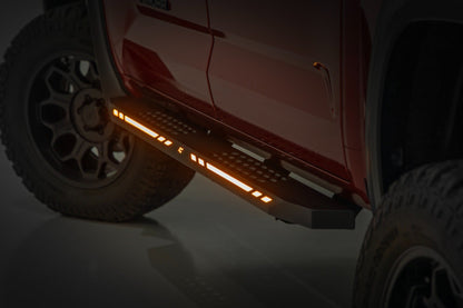Rough Country | AC2 Running Boards | Amber/White | CrewMax | Toyota Tundra 2WD/4WD (22-26) | 57008