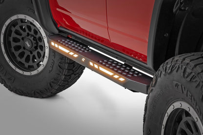 Rough Country | AC2 Running Boards | Amber/White | 4-Door | Ford Bronco 4WD (2021-2026) | 57004