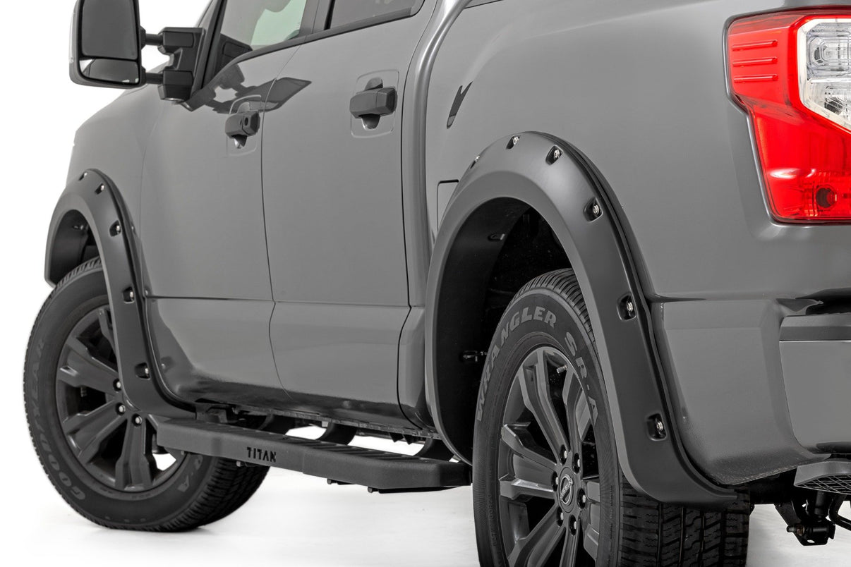 Pocket Fender Flares | G41 Magnetic Black | Nissan Titan 2WD/4WD (2017-2024) | F-N101705A-G41