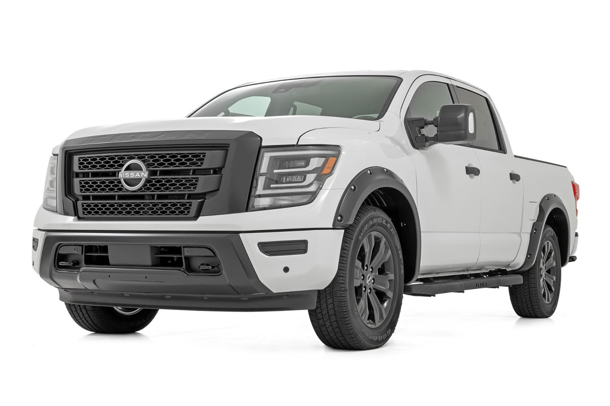 Pocket Fender Flares | K23 Brilliant Silver | Nissan Titan 2WD/4WD (17-24) | F-N101705A-K23