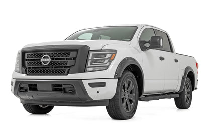 Pocket Fender Flares | Crew | QAK Glacier White | W/O Emblem | Nissan Titan (17-24) | F-N101705A-QAK