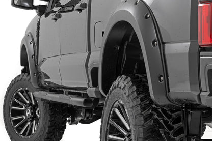 Rough Country | Pocket Fender Flares | T9 Marsh Gray | Ford F-250/F-350 Super Duty (23-26) | F-F20231-T9