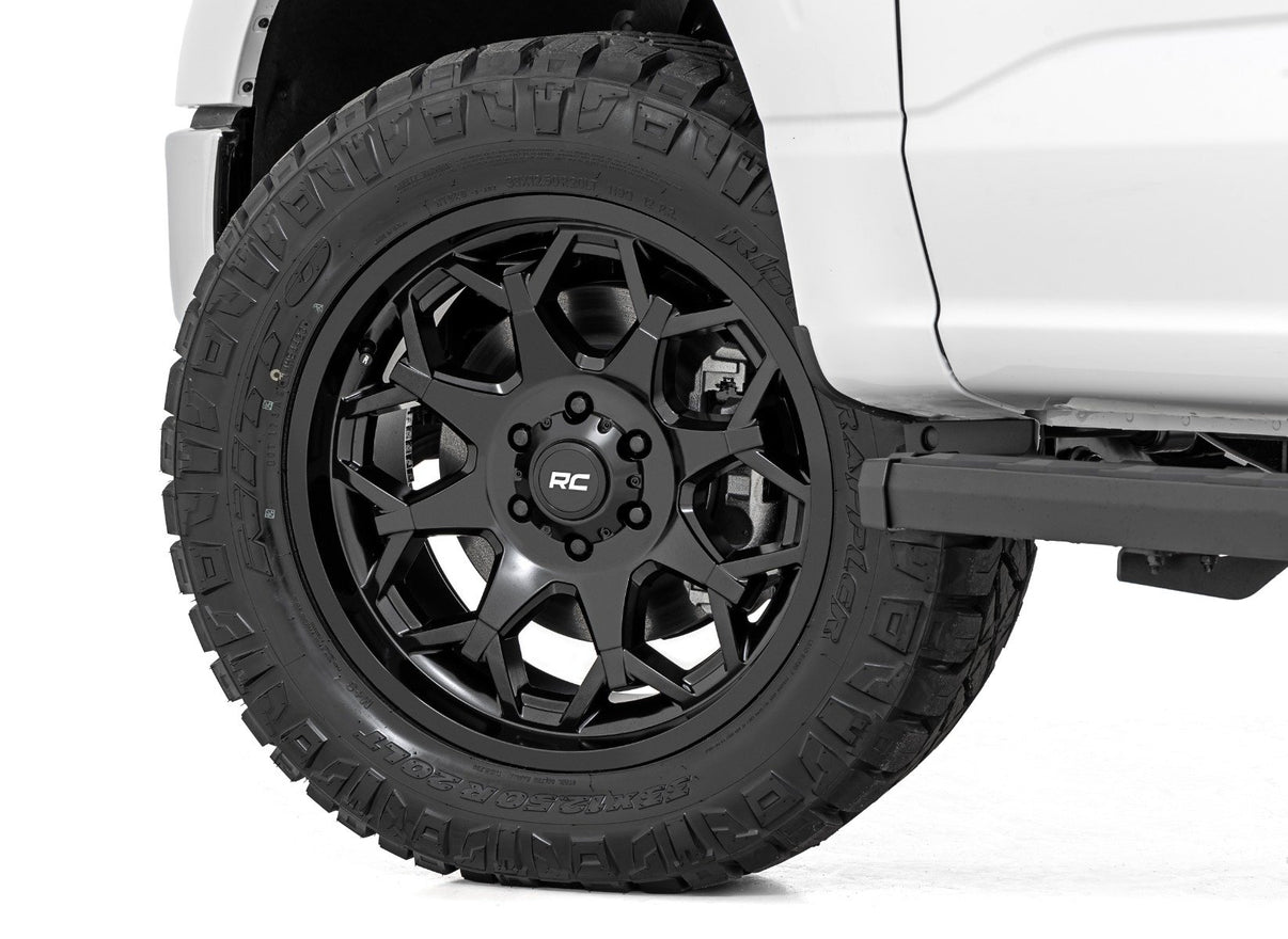Rough Country 80 Series Wheel | One-Piece | Semi Gloss Black | 20x9 | 8x165 | 0mm | 80200910