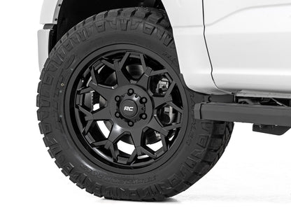 Rough Country 80 Series Wheel | One-Piece | Semi Gloss Black | 20x10 | 6x5.5 | -19mm | 80201812A