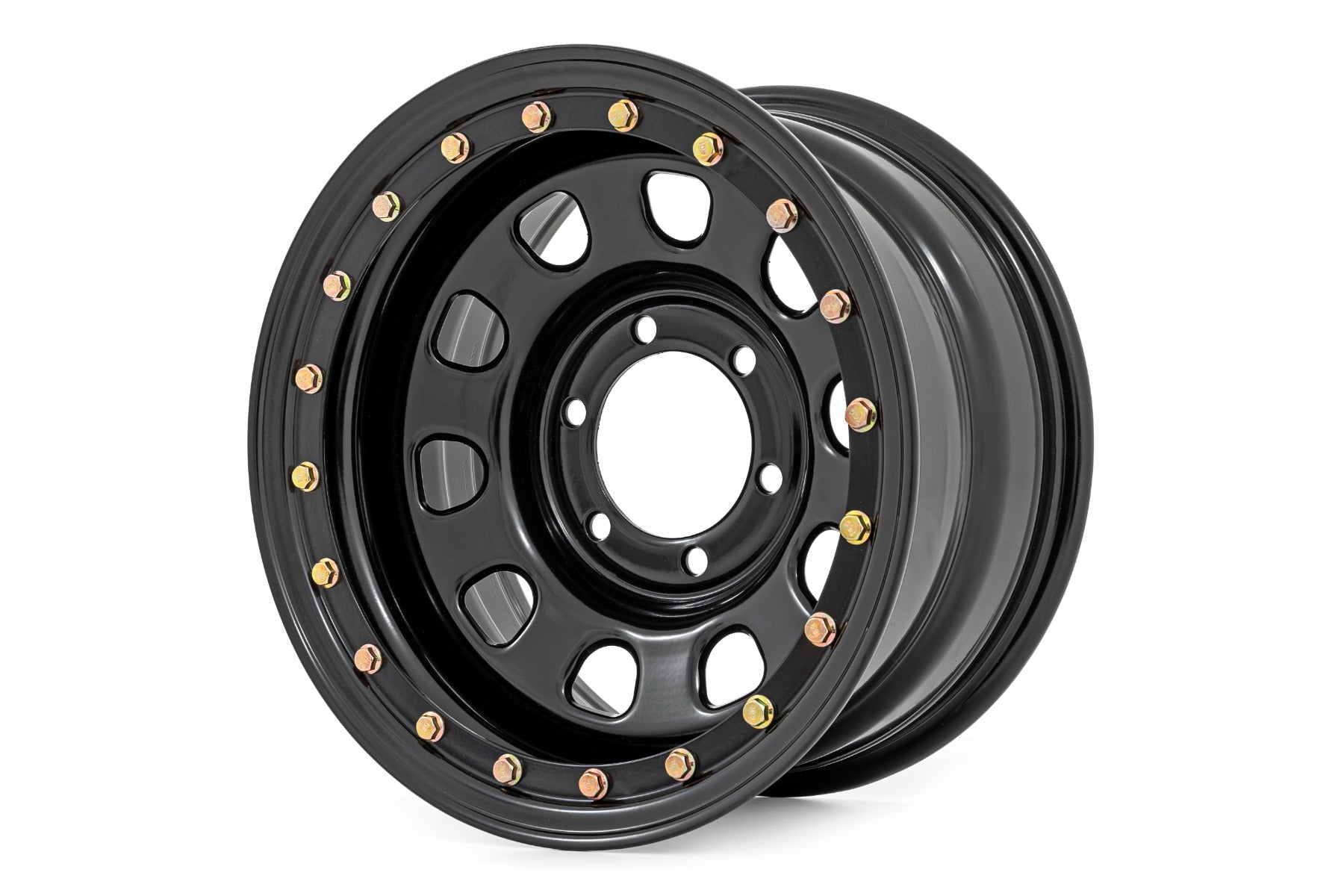 Steel Simulated Bead Lock Wheel | Black | 16x8 | 6x5.5 | 4.25 Bore | -12 | RC51-6883SL