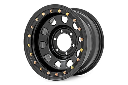 Steel Simulated Bead Lock Wheel | Black | 16x8 | 6x5.5 | 4.25 Bore | -12 | RC51-6883SL