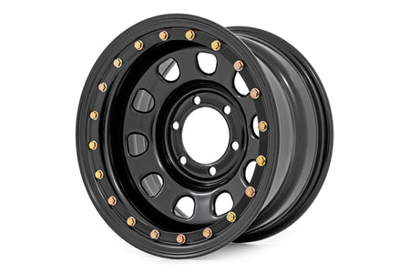 Steel Simulated Bead Lock Wheel | Black | 16x8 | 6x5.5 | 4.25 Bore | -12 | RC51-6883SL
