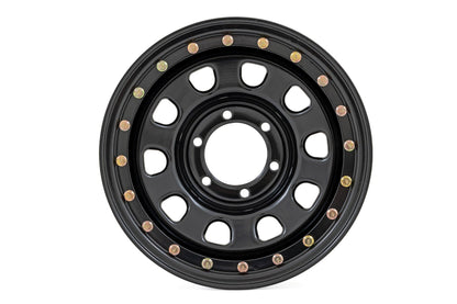 Steel Simulated Bead Lock Wheel | Black | 16x8 | 6x5.5 | 4.25 Bore | -12 | RC51-6883SL