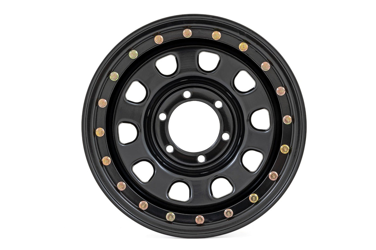 Steel Simulated Bead Lock Wheel | Black | 17x9 | 6x5.5 | 4.25 Bore | -12 | RC51-7655SL