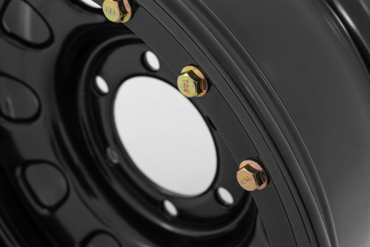 Steel Simulated Bead Lock Wheel | Black | 16x8 | 6x5.5 | 4.25 Bore | -12 | RC51-6883SL