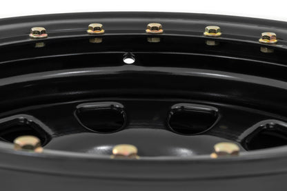 Steel Simulated Bead Lock Wheel | Black | 15x10 | 5x4.5 | 3.30 Bore | -39 | RC51-5165SL