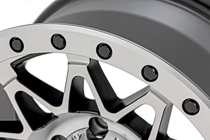 Rough Country | Rough Country 78 Series Wheel | Simulated Beadlock | Full Machine | 17x8.5 | 6x5.5 | +0mm | 78170912C
