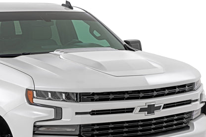 Hood Scoop | GAZ Summit White | Chevy Silverado 1500 2WD/4WD (2019-2025 & Classic) | HS10010-GAZ