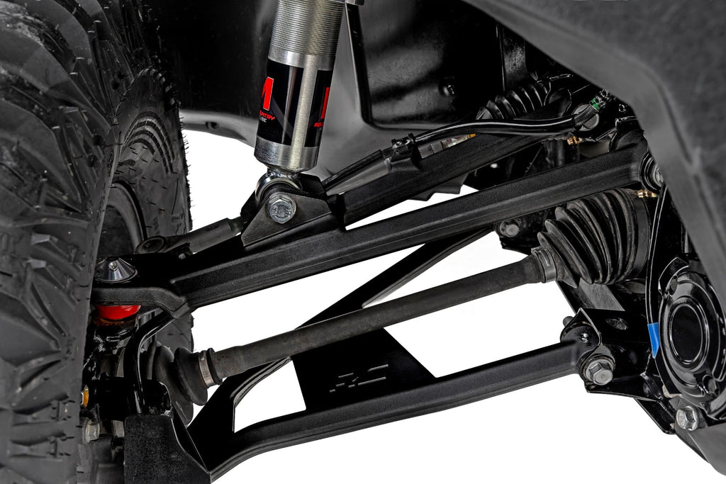 Rough Country | Aluminum Control Arms | High Clearance w/ 2" Forward Offset | Honda Pioneer 1000-6 | 92093BLK