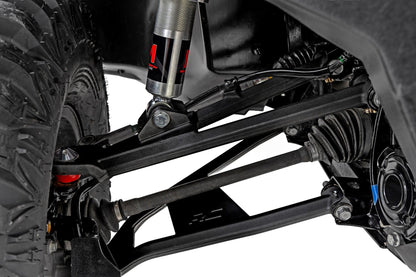 Rough Country | Aluminum Control Arms | High Clearance w/ 2" Forward Offset | Honda Pioneer 1000-6 | 92093BLK