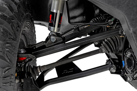 Rough Country | Aluminum Control Arms | High Clearance w/ 2" Forward Offset | Honda Pioneer 1000-6 | 92093BLK