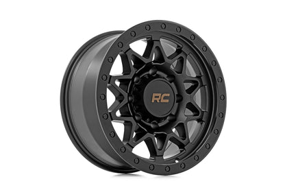 Rough Country 78 Series Wheel | Simulated Beadlock | Black | 18x9 | 8x170 | -12mm | 78181211B