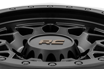 Rough Country 78 Series Wheel | Simulated Beadlock | Black | 18x9 | 8x170 | -12mm | 78181211B