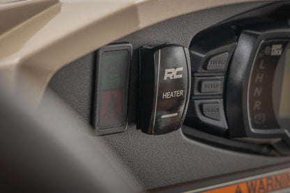Rough Country | Rocker Switch | Cab Heater | 2x1 with Logo | Blue Back Light | Polaris General XP 4 1000  | 710HS