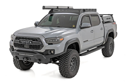 Rough Country | RPT2 Running Board | Double Cab | Black | Toyota Tacoma 2WD/4WD (2016-2023) | 44012