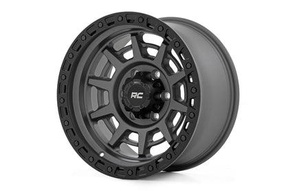 Rough Country 85 Series Wheel | Simulated Beadlock | Gunmetal Gray/Black | 17x9 | 8x6.5 | +0 | 85170010A