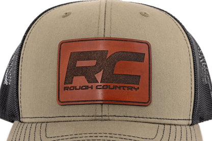 Rough Country | Rough Country Hat | Black Mesh | Rough Country Patch | Brown/Leather - Richardson 112 | 84119