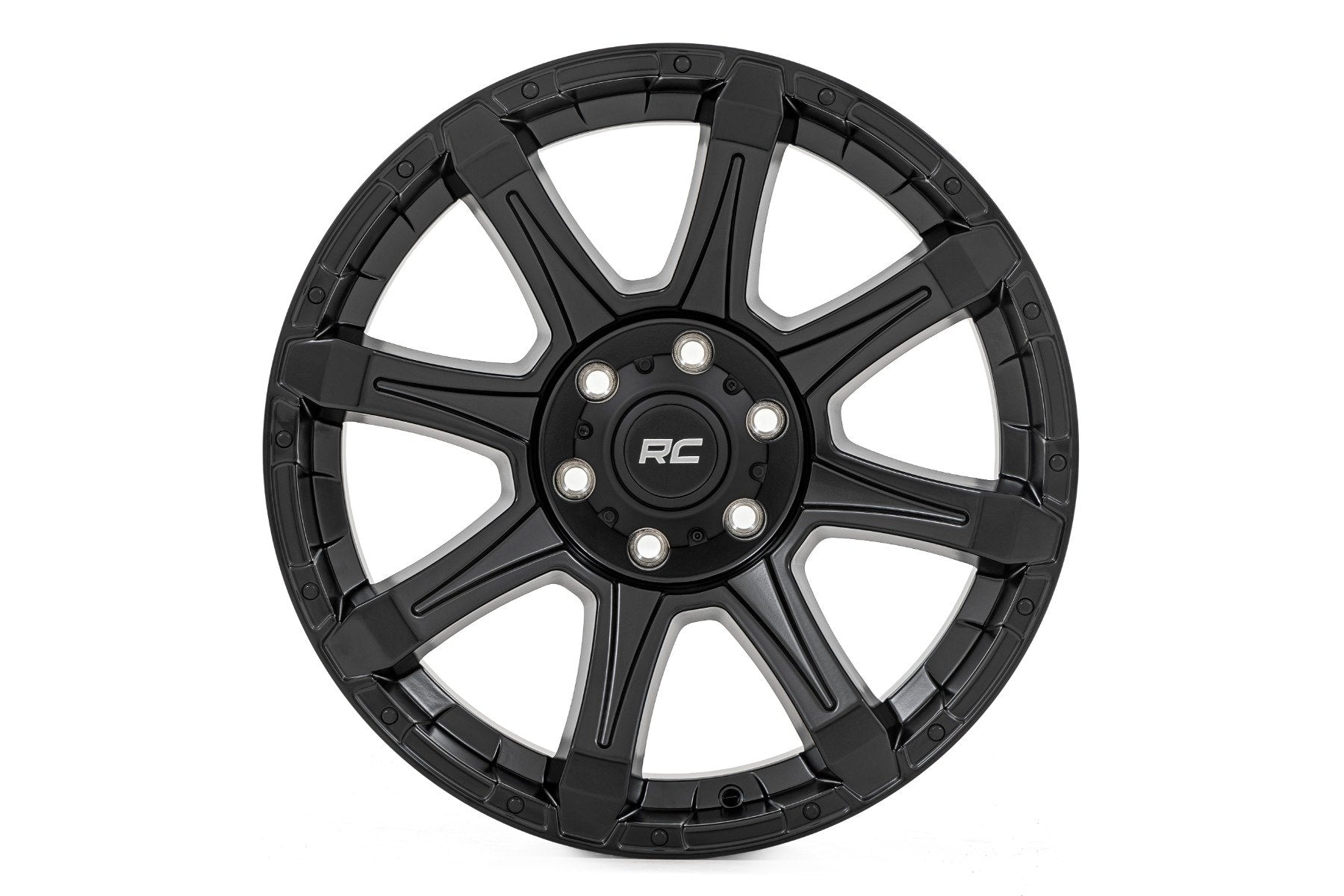 Rough Country 81 Series Wheel | One-Piece | Semi Gloss Black | 20x10 | 6x135 | -19mm | 81201817A