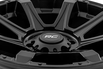 Rough Country | Rough Country 81 Series Wheel | One-Piece | Semi Gloss Black | 20x9 | 5x5.5 | 0mm | 81200914A