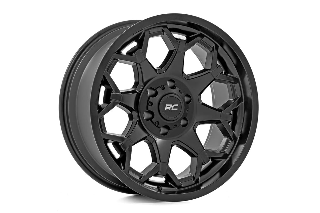 Rough Country | Rough Country 80 Series Wheel | One-Piece | Semi Gloss Black | 20x10 | 5x5 | -19mm | 80201813A